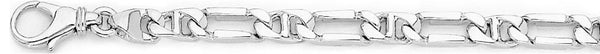 18k white gold chain, 14k white gold chain 5.4mm Armenian Chain Necklace
