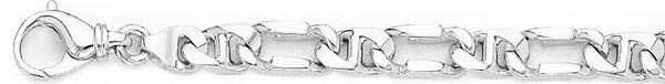 18k white gold chain, 14k white gold chain 7.4mm Armenian Link Bracelet