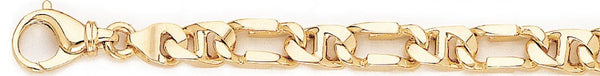 18k yellow gold chain, 14k yellow gold chain 7.4mm Armenian Link Bracelet