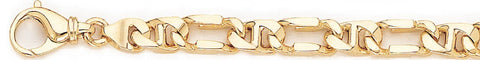 7.4mm Armenian Link Bracelet custom made gold chain