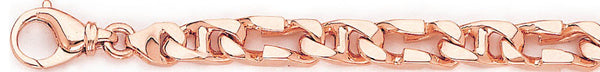 14k rose gold, 18k pink gold chain 7.4mm Heavy Armenian Link Bracelet