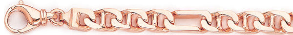 14k rose gold, 18k pink gold chain 7.2mm Marco Link Bracelet