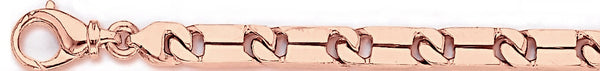 14k rose gold, 18k pink gold chain 6.5mm Slotback I Chain Necklace