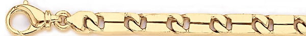 18k yellow gold chain, 14k yellow gold chain 6.5mm Slotback I Link Bracelet