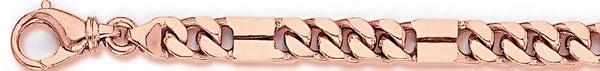 14k rose gold, 18k pink gold chain 7.3mm Slotback II Link Bracelet
