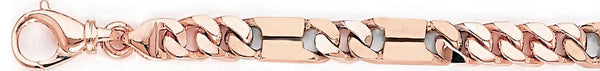14k rose gold, 18k pink gold chain 7.2mm Slotback III Chain Necklace
