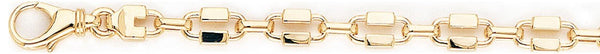18k yellow gold chain, 14k yellow gold chain 6mm Warhol Link Bracelet