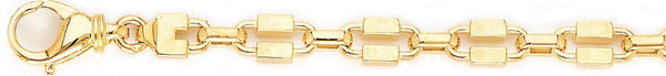 18k yellow gold chain, 14k yellow gold chain 7mm Warhol Link Bracelet
