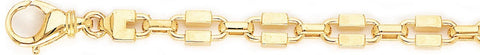 7mm Warhol Link Bracelet custom made gold chain