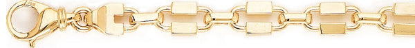18k yellow gold chain, 14k yellow gold chain 8mm Warhol Link Bracelet