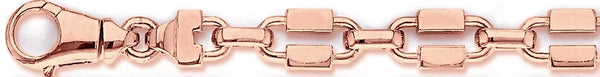 14k rose gold, 18k pink gold chain 10mm Warhol Link Bracelet