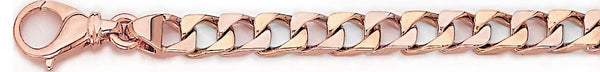 14k rose gold, 18k pink gold chain 6.4mm Maze Link Bracelet
