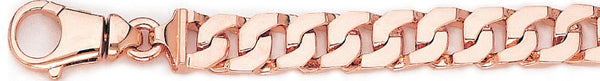 14k rose gold, 18k pink gold chain 9.6mm Parade Link Bracelet