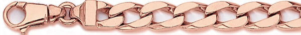 14k rose gold, 18k pink gold chain 9.2mm Regal Link Bracelet