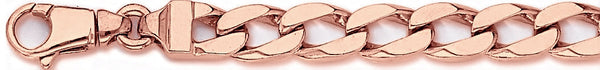 14k rose gold, 18k pink gold chain 9.2mm Regal Link Bracelet