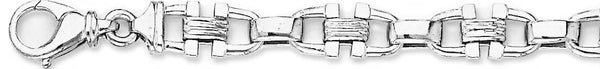 18k white gold chain, 14k white gold chain 9.3mm Corona Link Bracelet