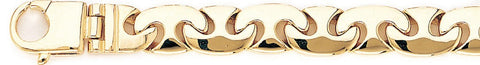 10.3mm Discus Link Bracelet custom made gold chain
