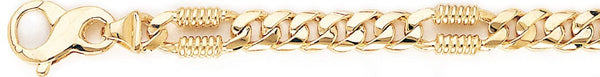 18k yellow gold chain, 14k yellow gold chain 8.4mm Coilpack Link Bracelet