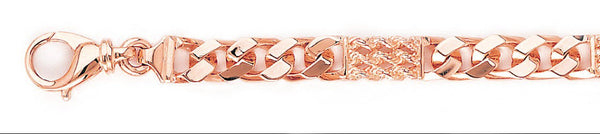 14k rose gold, 18k pink gold chain 7.5mm Studio Link Bracelet