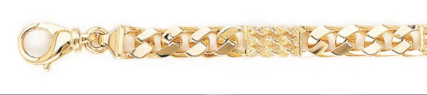 18k yellow gold chain, 14k yellow gold chain 7.5mm Studio Link Bracelet
