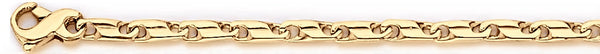 18k yellow gold chain, 14k yellow gold chain 3.3mm Imperial Link Bracelet
