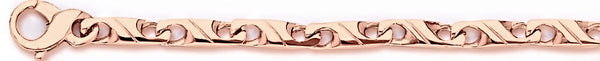 14k rose gold, 18k pink gold chain 4.4mm Synergy Link Bracelet