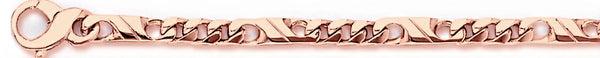 14k rose gold, 18k pink gold chain 4.3mm Synergy Link Bracelet