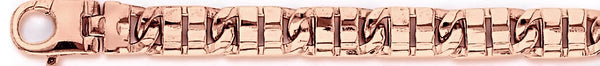 14k rose gold, 18k pink gold chain 8.5mm Pulsar Link Bracelet
