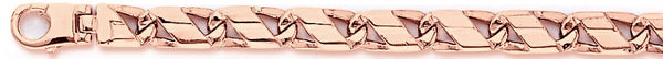 14k rose gold, 18k pink gold chain 6.5mm Jetstream Link Bracelet