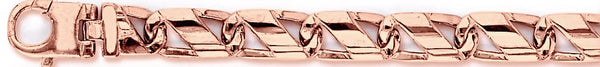 14k rose gold, 18k pink gold chain 8.2mm Jetstream Link Bracelet