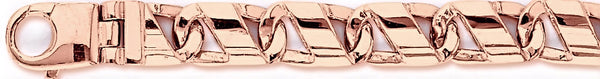 14k rose gold, 18k pink gold chain 10.5mm Jetstream Link Bracelet