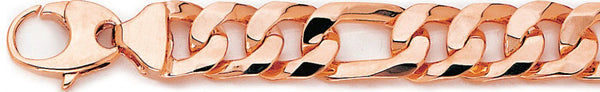 14k rose gold, 18k pink gold chain 12mm Amadeo Link Bracelet