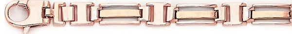 14k rose gold, 18k pink gold chain 7.4mm Designo I Link Bracelet