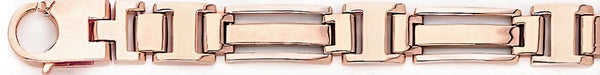14k rose gold, 18k pink gold chain 9.5mm Designo II Link Bracelet