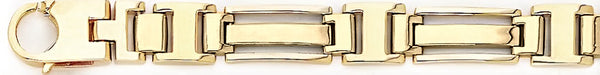 18k yellow gold chain, 14k yellow gold chain 9.5mm Designo II Link Bracelet