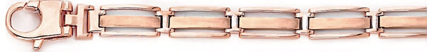 14k rose gold, 18k pink gold chain 6.6mm Designo III Link Bracelet