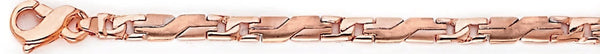 14k rose gold, 18k pink gold chain 4.1mm Yin Yang Link Bracelet