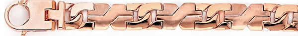 14k rose gold, 18k pink gold chain 8.6mm Yin Yang Link Bracelet