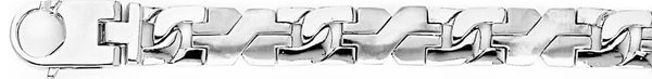 18k white gold chain, 14k white gold chain 8.6mm Yin Yang Link Bracelet