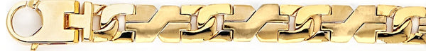 18k yellow gold chain, 14k yellow gold chain 8.6mm Yin Yang Link Bracelet
