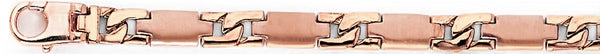 14k rose gold, 18k pink gold chain 5.8mm Cubist Link Bracelet