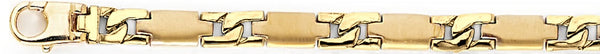 18k yellow gold chain, 14k yellow gold chain 5.8mm Cubist Link Bracelet