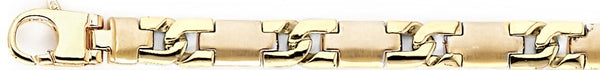 18k yellow gold chain, 14k yellow gold chain 7.8mm Cubist Link Bracelet