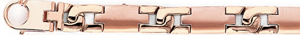 14k rose gold, 18k pink gold chain 8.8mm Cubist Link Bracelet