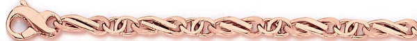 14k rose gold, 18k pink gold chain 4.3mm Karina Link Bracelet