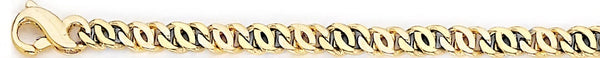 18k yellow gold chain, 14k yellow gold chain 4.8mm Kats Eye Link Bracelet