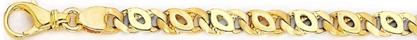 18k yellow gold chain, 14k yellow gold chain 5.8mm Kats Eye Link Bracelet