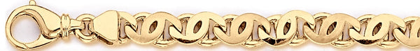 18k yellow gold chain, 14k yellow gold chain 7.8mm Kats Eye Link Bracelet