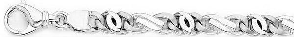 18k white gold chain, 14k white gold chain 7.2mm Kats Eye Link Bracelet