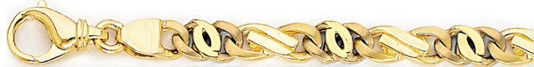 18k yellow gold chain, 14k yellow gold chain 7.2mm Kats Eye Link Bracelet
